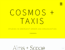 Tablet Screenshot of cosmosandtaxis.org